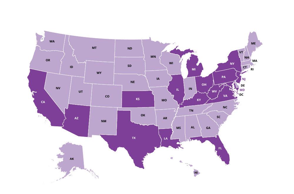 Aetna Better Health is available in Arizona, California, Florida, Illinois, Kansas, Kentucky, Louisiana, Maryland, Michigan, New Jersey, New York, Ohio, Pennsylvania, Texas, Virginia and West Virginia